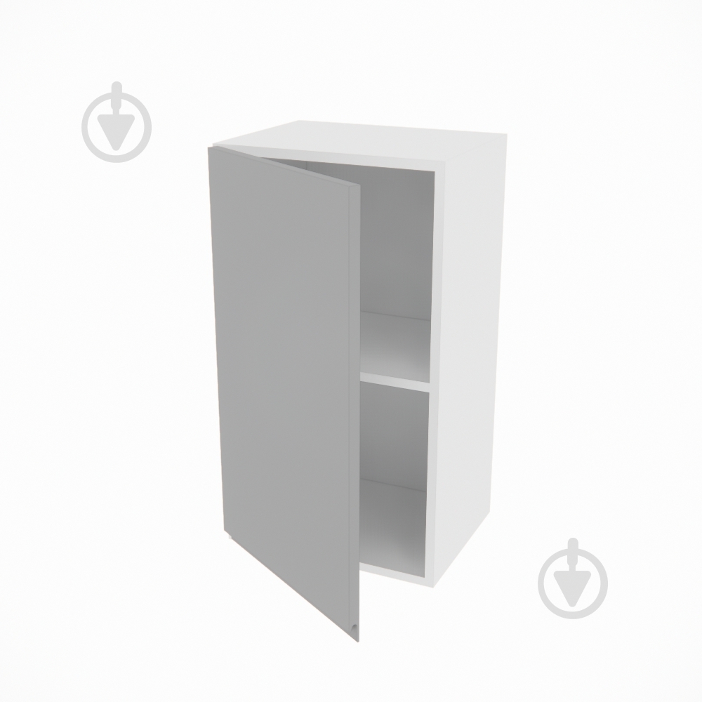 Шкаф Влада (В 40/40Ск левая) серый бархат/белый Світ Меблів - фото 2 Шкаф Влада (В 40/40Ск левая) серый бархат/белый Світ Меблів - фото 2