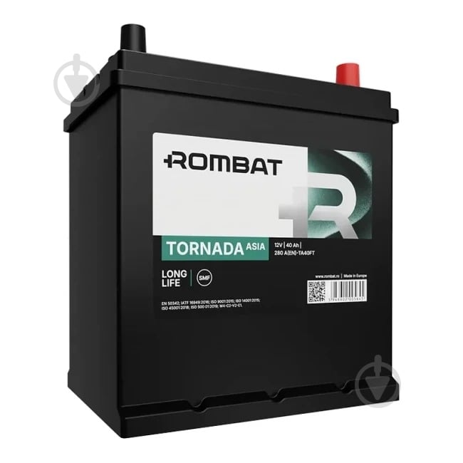 Акумулятор автомобільний ROMBAT 40Ah 280A 12V «+» праворуч (TA40FT) - фото 2 Акумулятор автомобільний ROMBAT 40Ah 280A 12V «+» праворуч (TA40FT) - фото 2