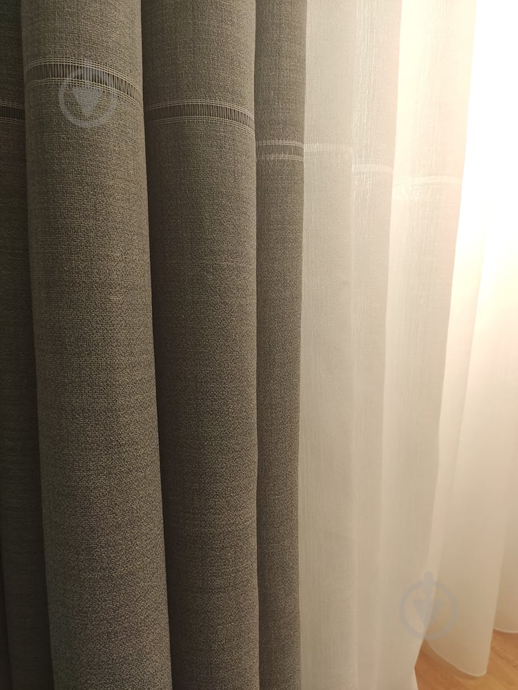 Комплект штор Щільна з мережкою 800x280 білий Декор-ін - фото 3 Комплект штор Щільна з мережкою 800x280 білий Декор-ін - фото 3