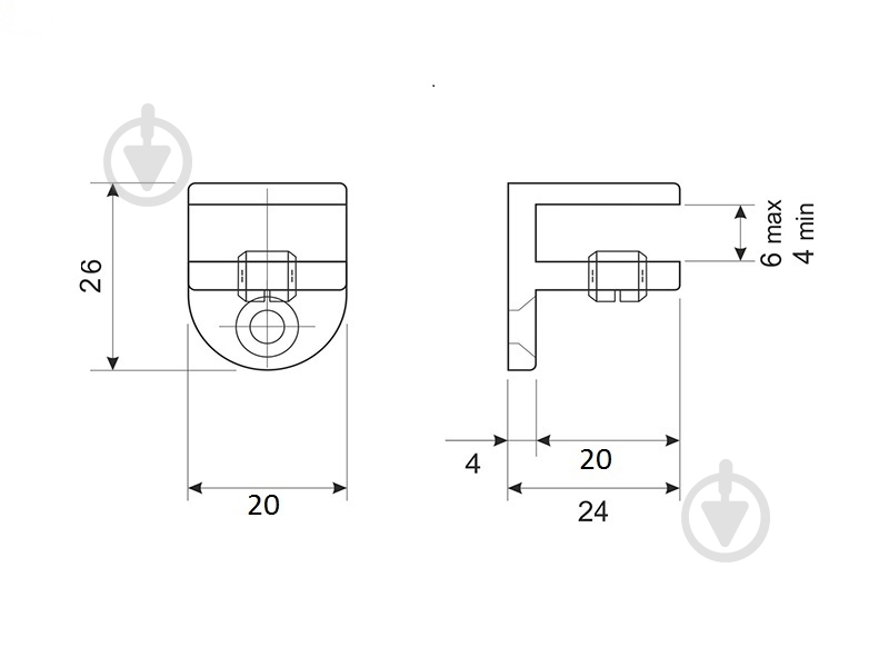 Держатель для полок DC DM 40 G6 2 шт хром матовый - фото 4 Держатель для полок DC DM 40 G6 2 шт хром матовый - фото 4