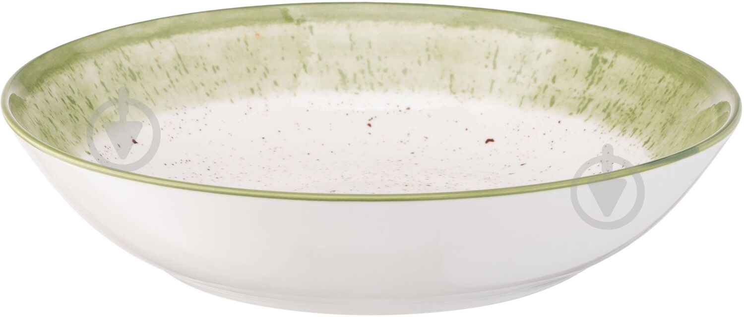 Тарілка супова Ardesto Siena 20 см біло-зелена AR2920SWG - фото 2