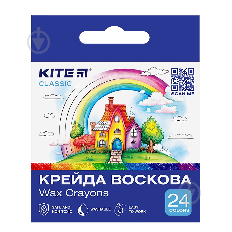 Мел восковый 24 цвета Classic K-1070 KITE - фото 1