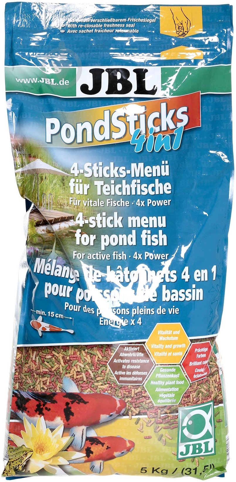 Корм JBL® Pond Sticks 4в1 31,5 л 40148 злаки - фото 1