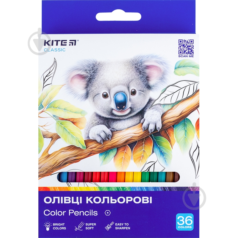Карандаши цветные 36 шт. Classic K-057 KITE - фото 1