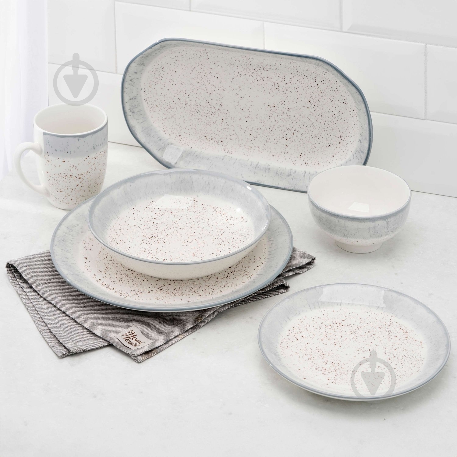 Чашка Ardesto Siena 360 мл бело-серая AR2936SW - фото 5