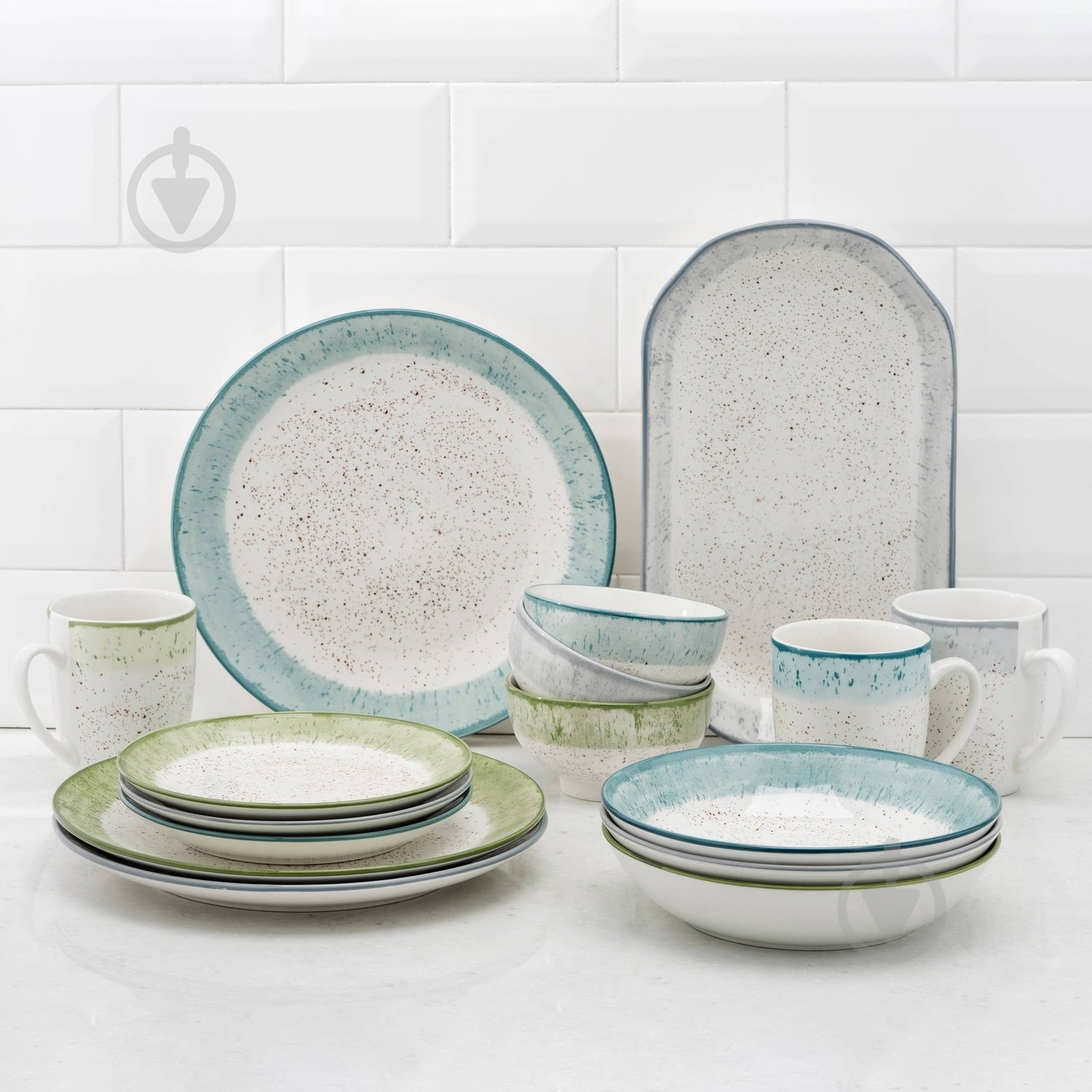 Чашка Ardesto Siena 360 мл бело-серая AR2936SW - фото 7