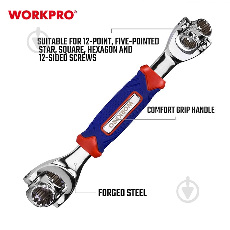 Ключ торцевой WORKPRO WP272018 - фото 4