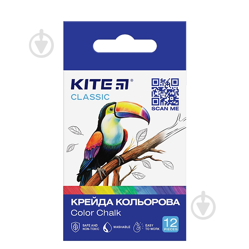 Мел цветной 12 шт. Classic K-075 KITE - фото 1
