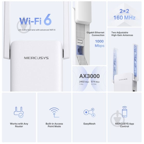 Ретранслятор Mercusys ME80X - фото 8