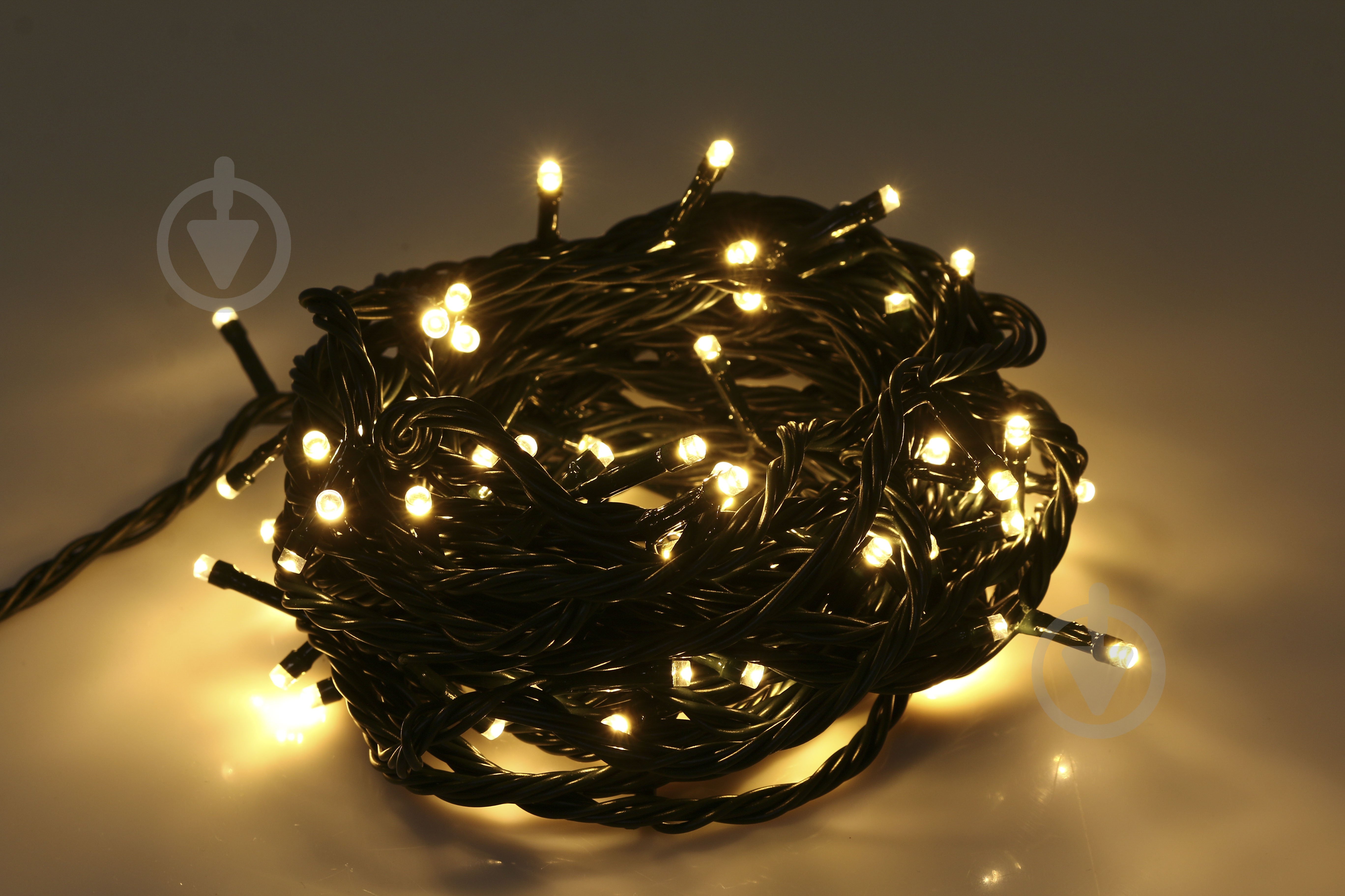 Электрогирлянда линейная Феєрія тепло-белая встроенный светодиод (LED) 100 ламп 10 м (QC2001) - фото 1