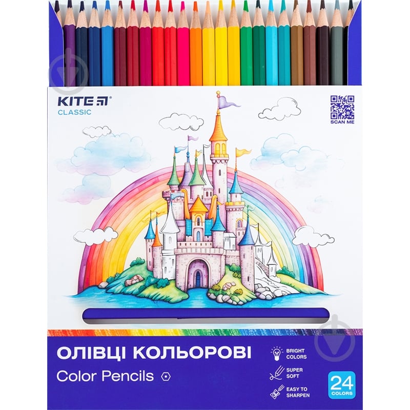 Олівці кольорові 24 шт. Classic K-055 KITE - фото 2