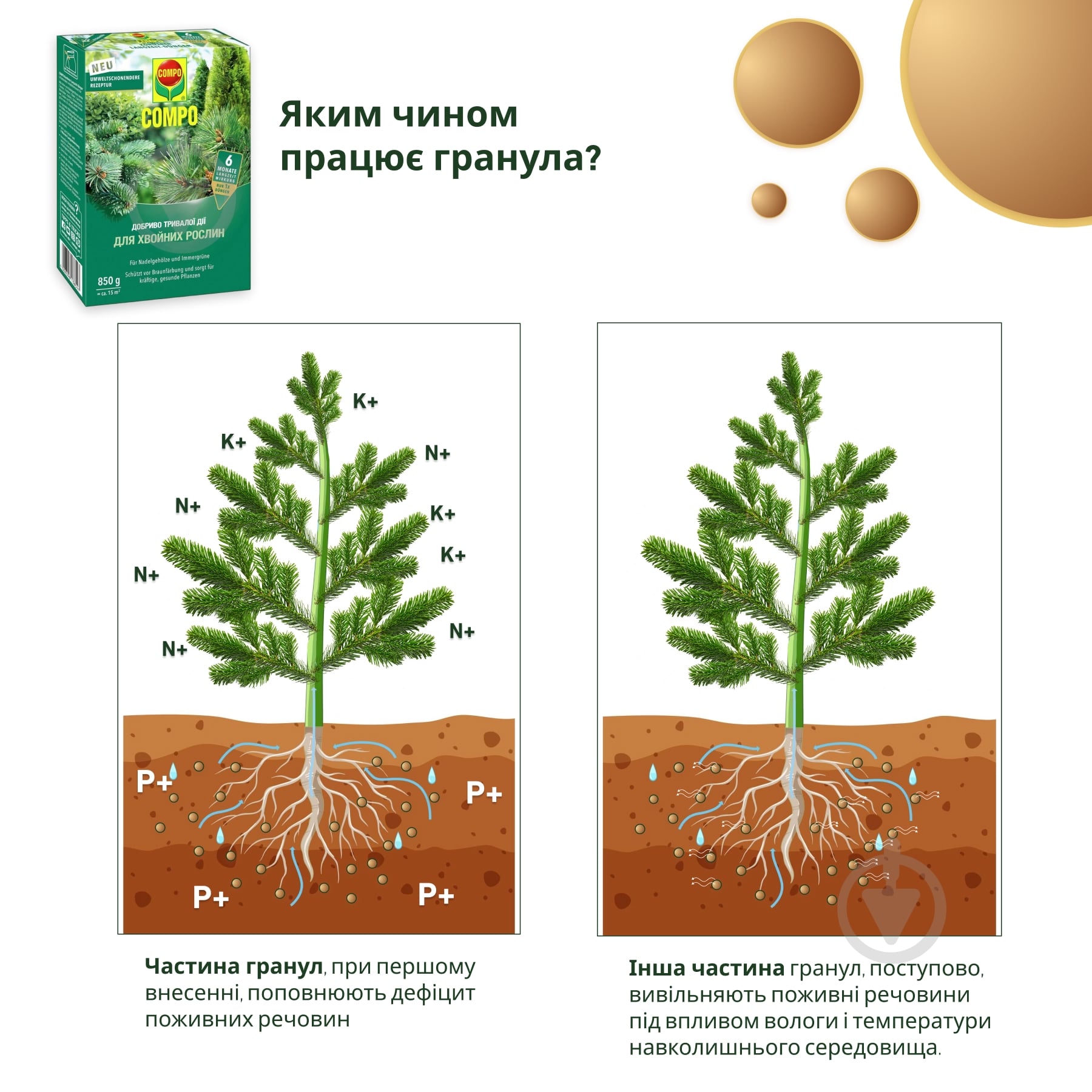 Удобрение для хвойных растений Compo 850 г 3854 - фото 4