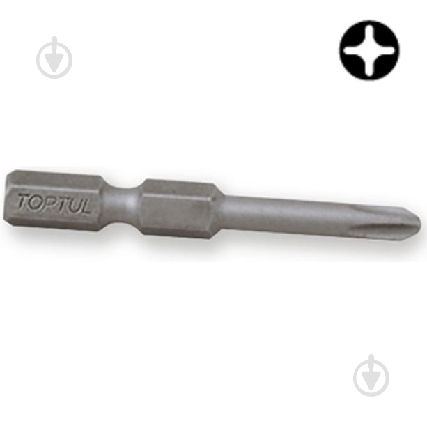 Біта Toptul 1/4" 50мм PH2 1 шт. FSLA0802 - фото 1 Біта Toptul 1/4" 50мм PH2 1 шт. FSLA0802 - фото 1