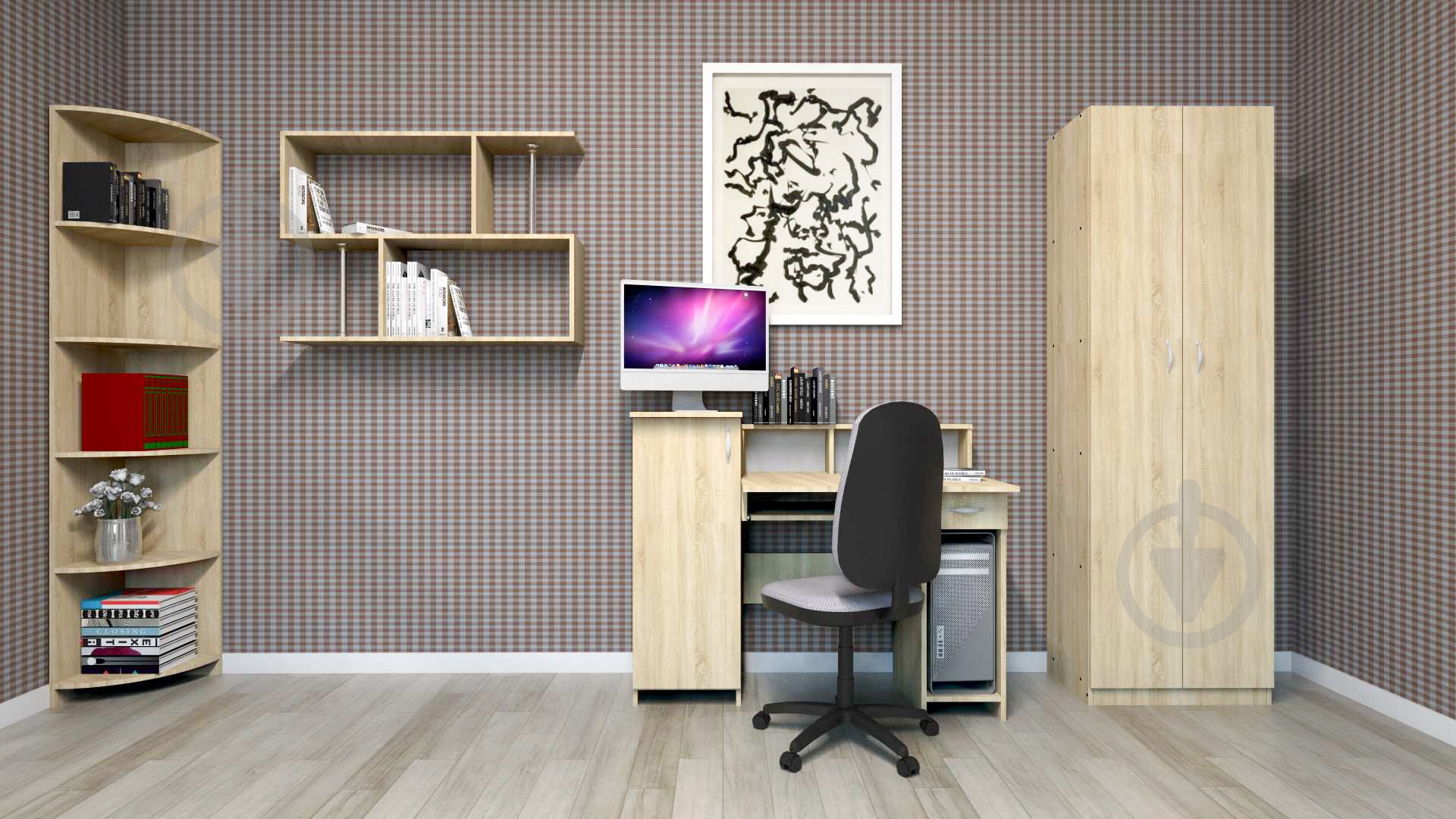 УЦЕНКА! Шкаф Компанит КШ-7 бук - фото 2