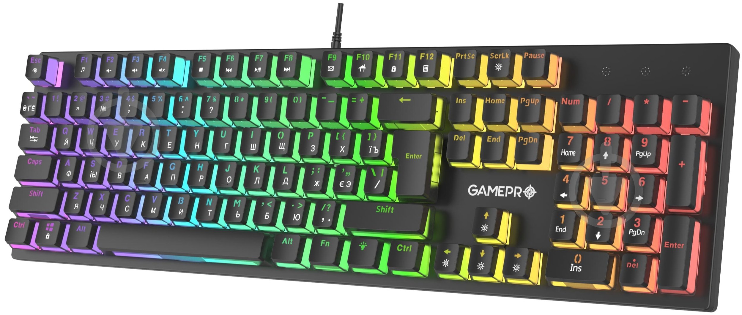 Клавіатура ігрова GamePro MK85R Red Switch RGB (MK85R) black - фото 3