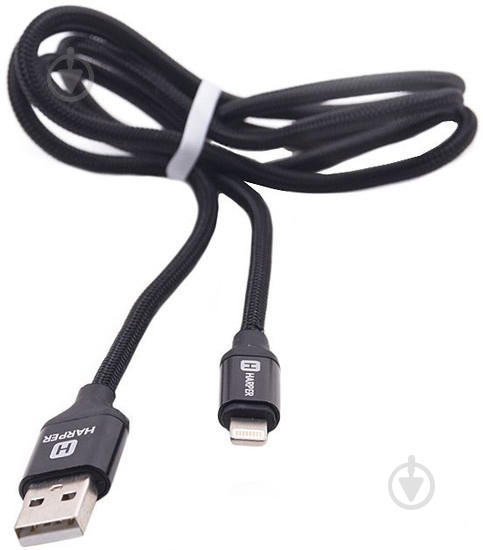 Кабель Harper Lightning – USB 1 м черный (BRCH-510 BLACK) - фото 1 Кабель Harper Lightning – USB 1 м черный (BRCH-510 BLACK) - фото 1