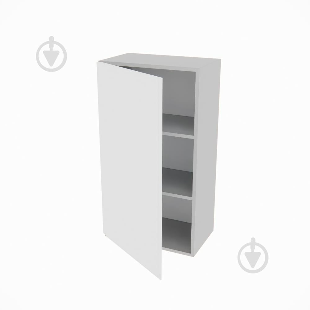 Шафа Влада (В 50/50Ск (920)ліва) білий шовк/попелястий Світ Меблів - фото 2 Шафа Влада (В 50/50Ск (920)ліва) білий шовк/попелястий Світ Меблів - фото 2