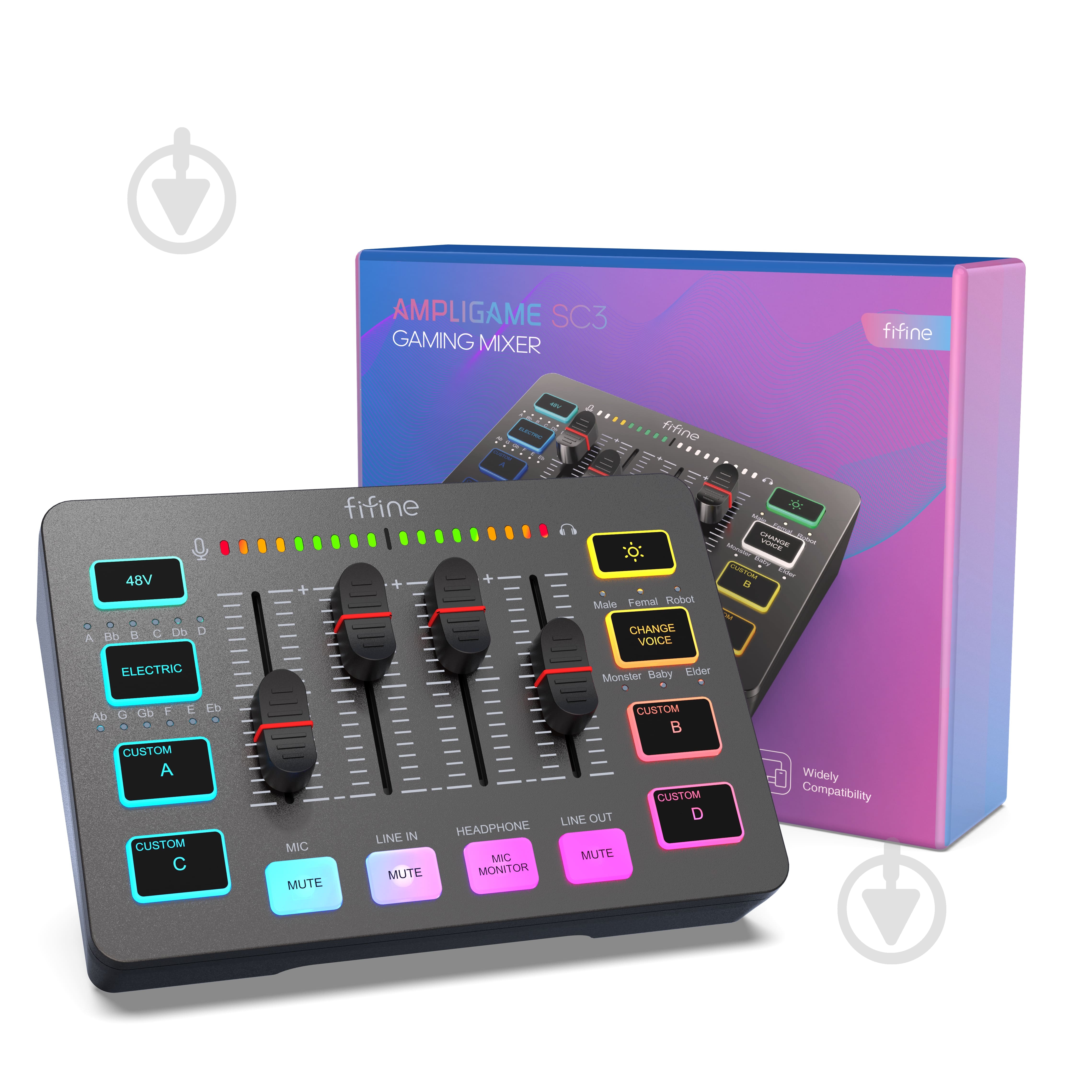 Пульт микшерный FIFINE SC3 Sound Card - фото 5