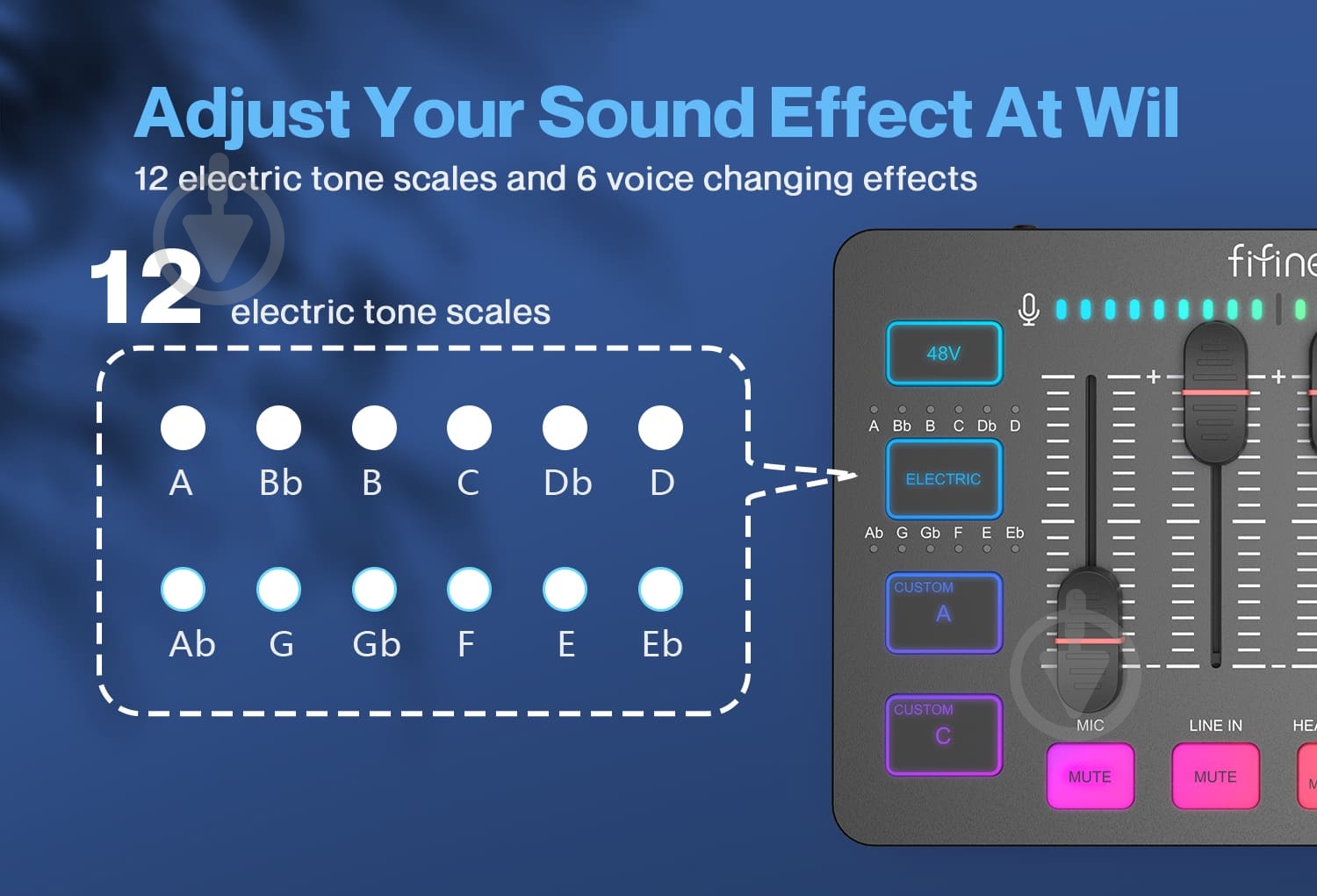 Пульт микшерный FIFINE SC3 Sound Card - фото 10