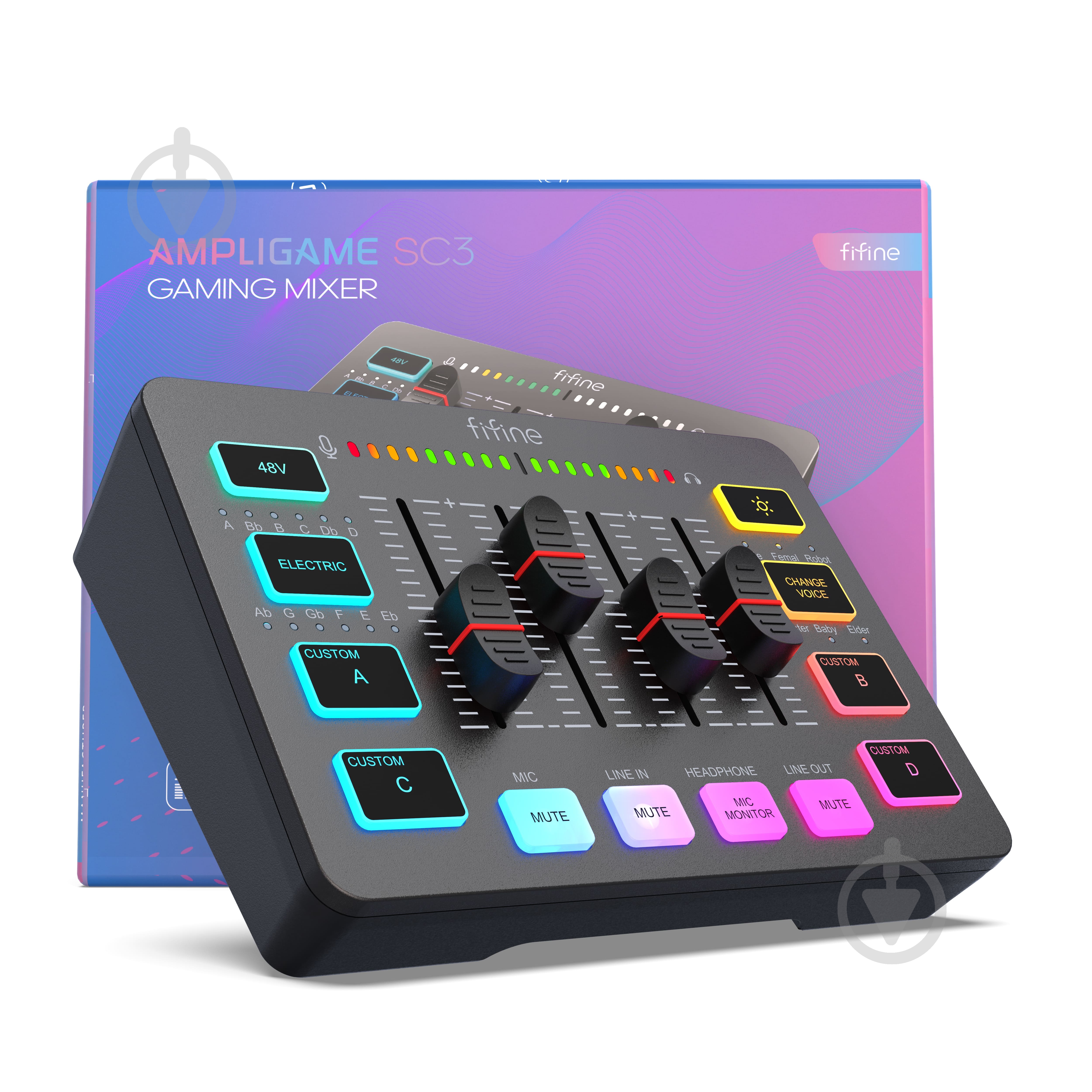 Пульт микшерный FIFINE SC3 Sound Card - фото 4