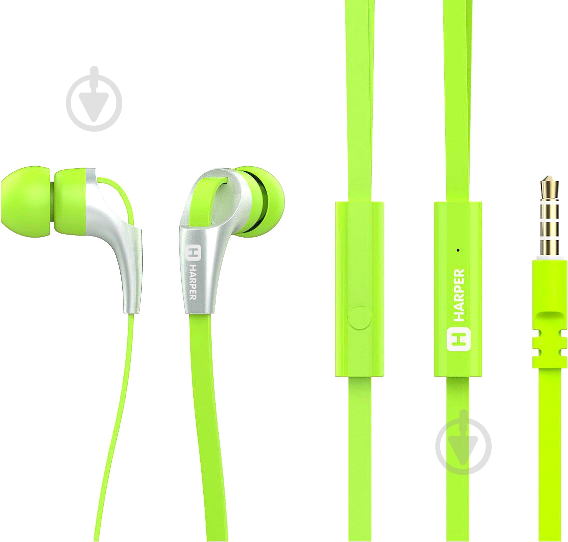 Наушники Harper HV-404 green - фото 1 Наушники Harper HV-404 green - фото 1