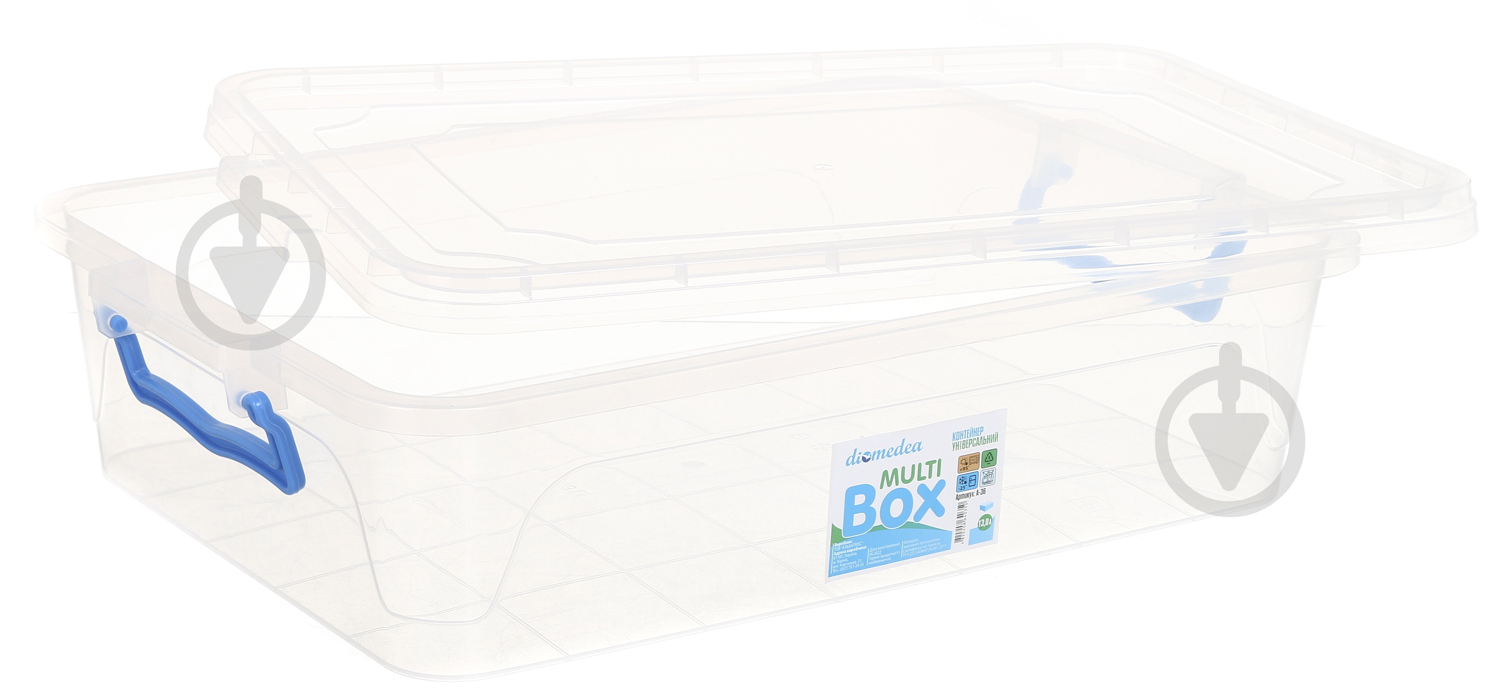 Контейнер для зберігання Diomedea MultiBox 13 л низький пластик - фото 4 Контейнер для зберігання Diomedea MultiBox 13 л низький пластик - фото 4