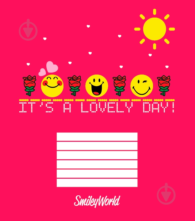 Тетрадь школьная 12 листов в клетку 2 Smiley - фото 1