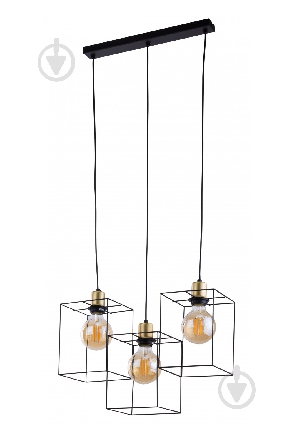 Подвес TK Lighting Cayo 3x60 Вт E27 черный 4200 - фото 1