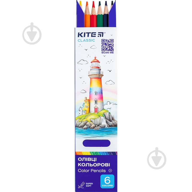 Карандаши цветные 6 шт. Classic KITE - фото 2 Карандаши цветные 6 шт. Classic KITE - фото 2