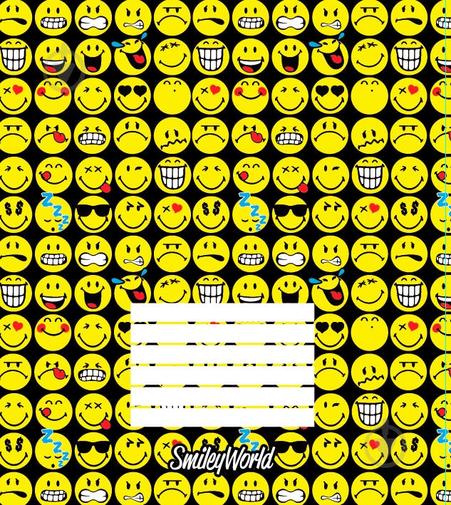 Тетрадь школьная 12 листов в линию 4 Smiley - фото 1