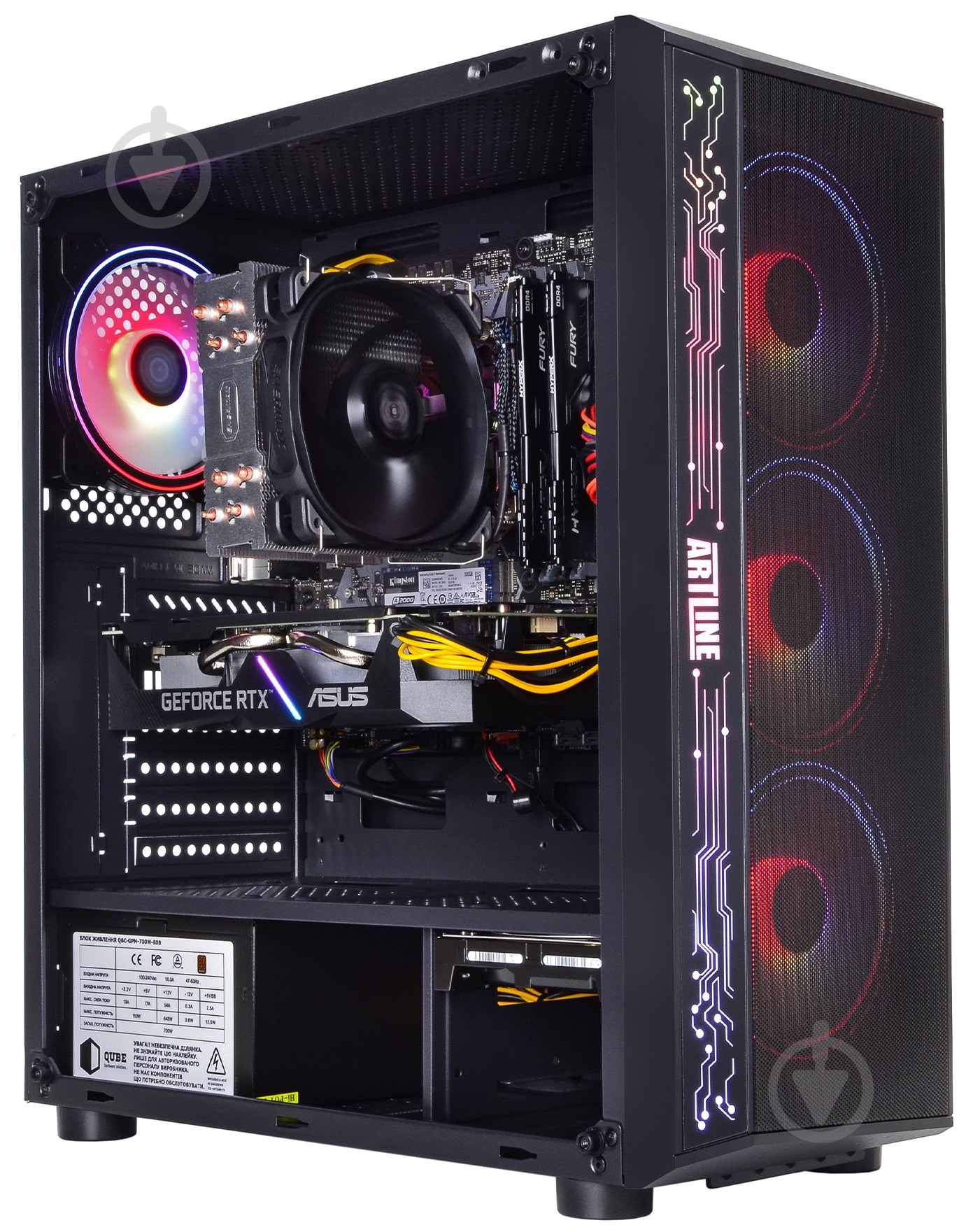 Компьютер персональный Artline Gaming X85 (X85v01) black - фото 5