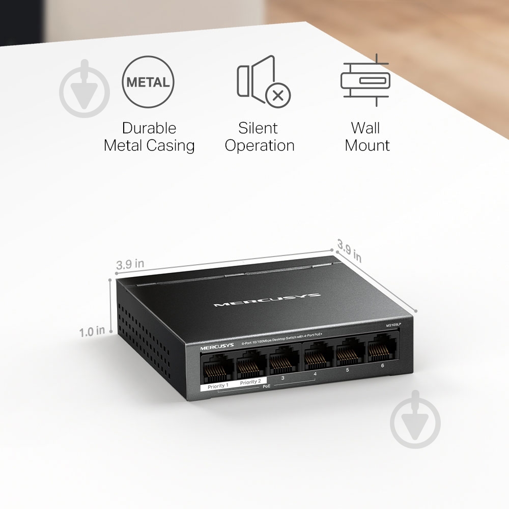 Коммутатор Mercusys MS106LP - фото 10 Коммутатор Mercusys MS106LP - фото 10