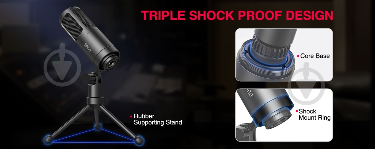 Микрофон FIFINE динамический XLR (K669D) - фото 8