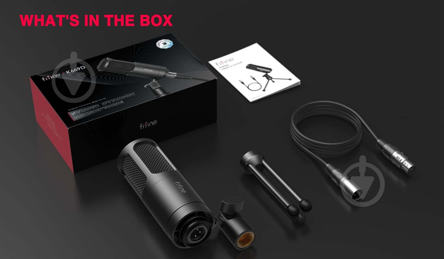 Микрофон FIFINE динамический XLR (K669D) - фото 5