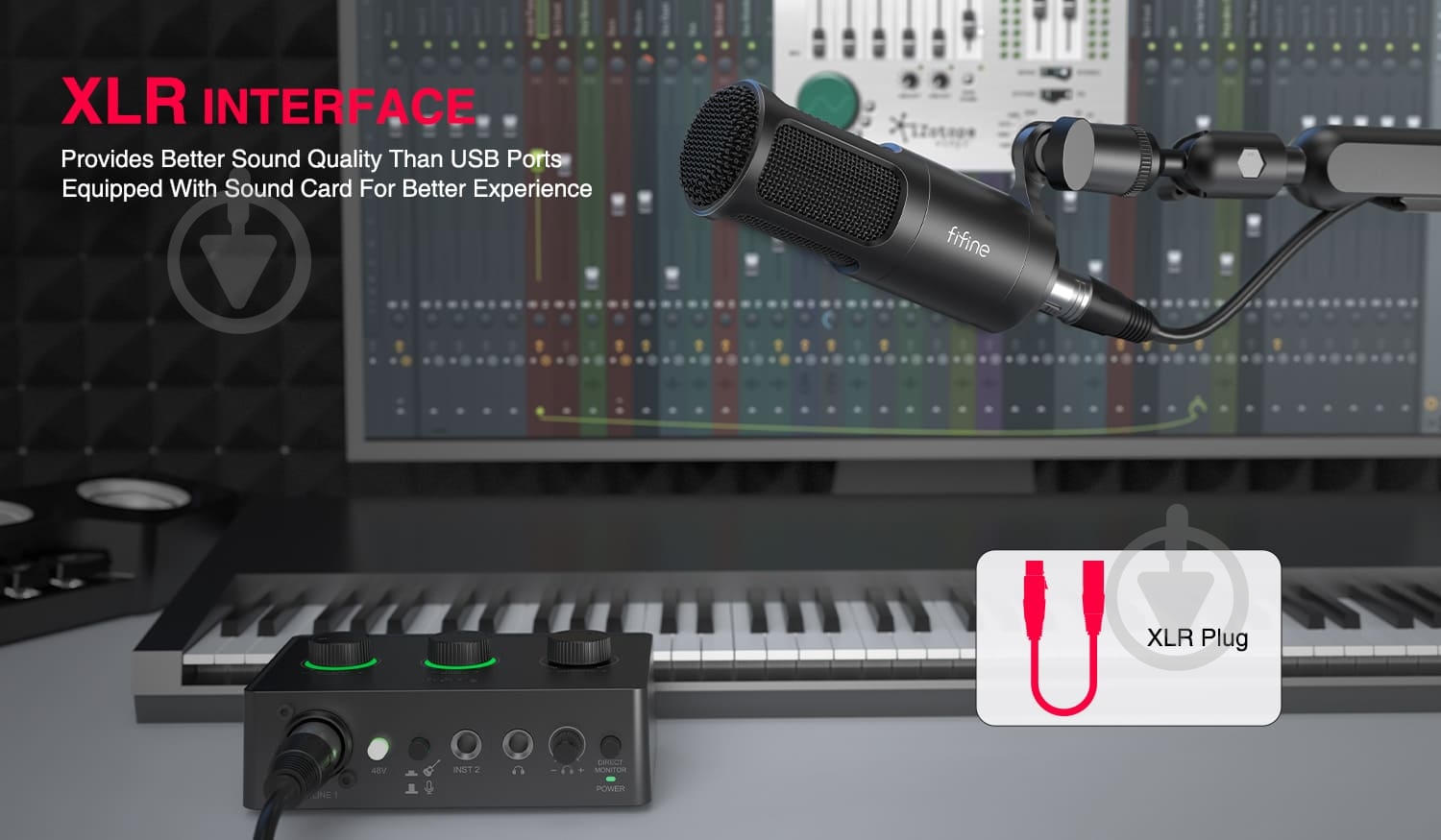 Микрофон FIFINE динамический XLR (K669D) - фото 9