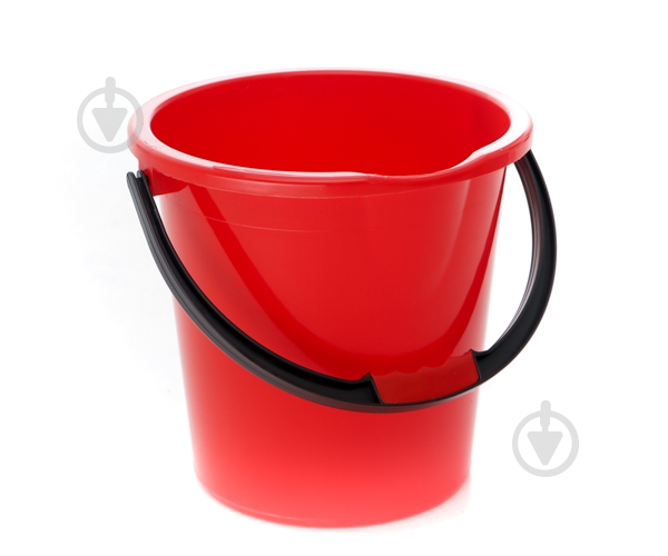 Ведро обычное Горизонт Комфорт 10 л красный - фото 1