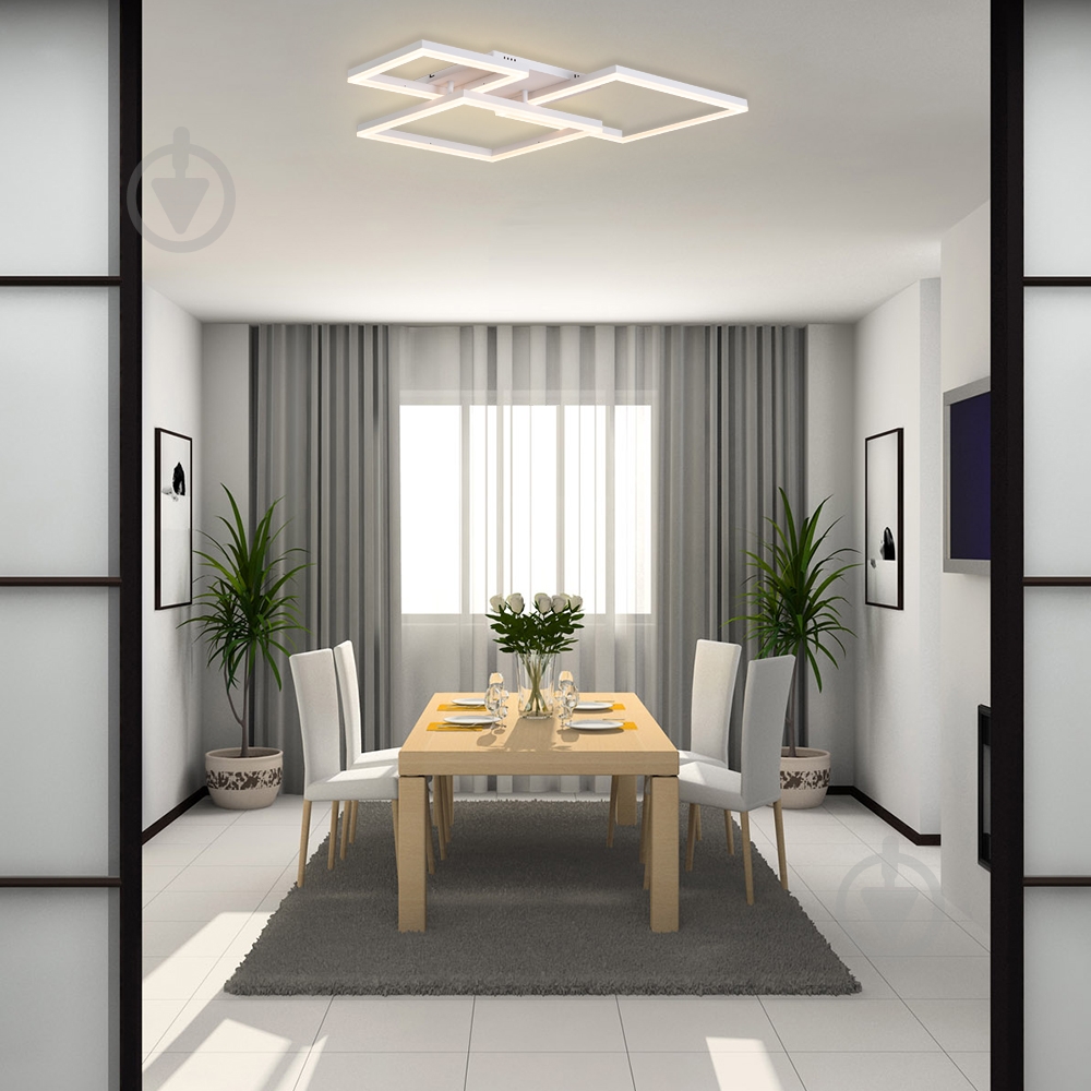 Світильник світлодіодний LightMaster CE2120 UNION квадрат з пультом 80 Вт білий - фото 5