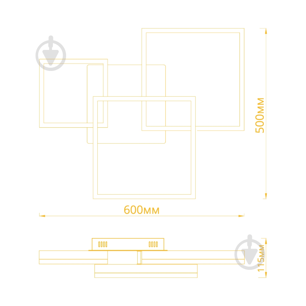 Світильник світлодіодний LightMaster CE2120 UNION квадрат з пультом 80 Вт білий - фото 3