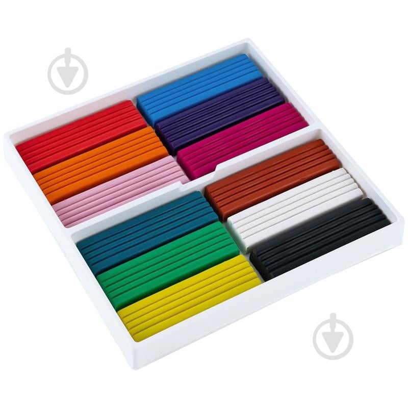 Пластилин восковый 12 цветов 240 г Classic (K-1086) KITE - фото 4