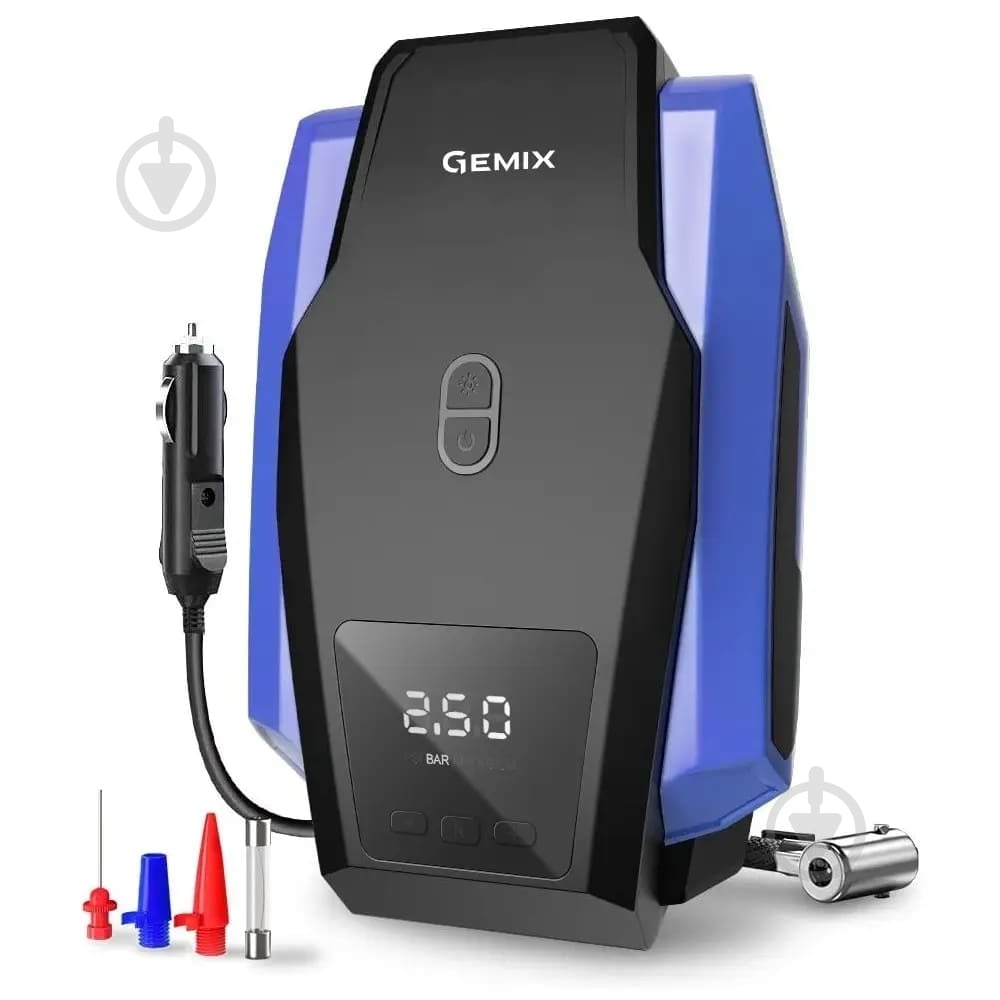 Компресcор автомобильный Gemix Model G black/blue - фото 1 Компресcор автомобильный Gemix Model G black/blue - фото 1
