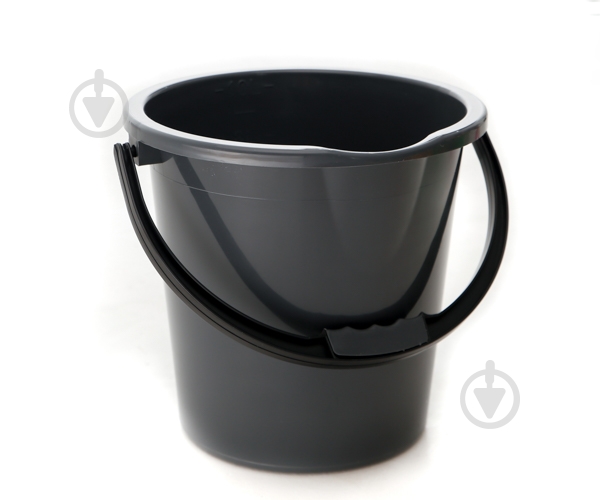 Ведро обычное Горизонт Комфорт 10 л серый - фото 1