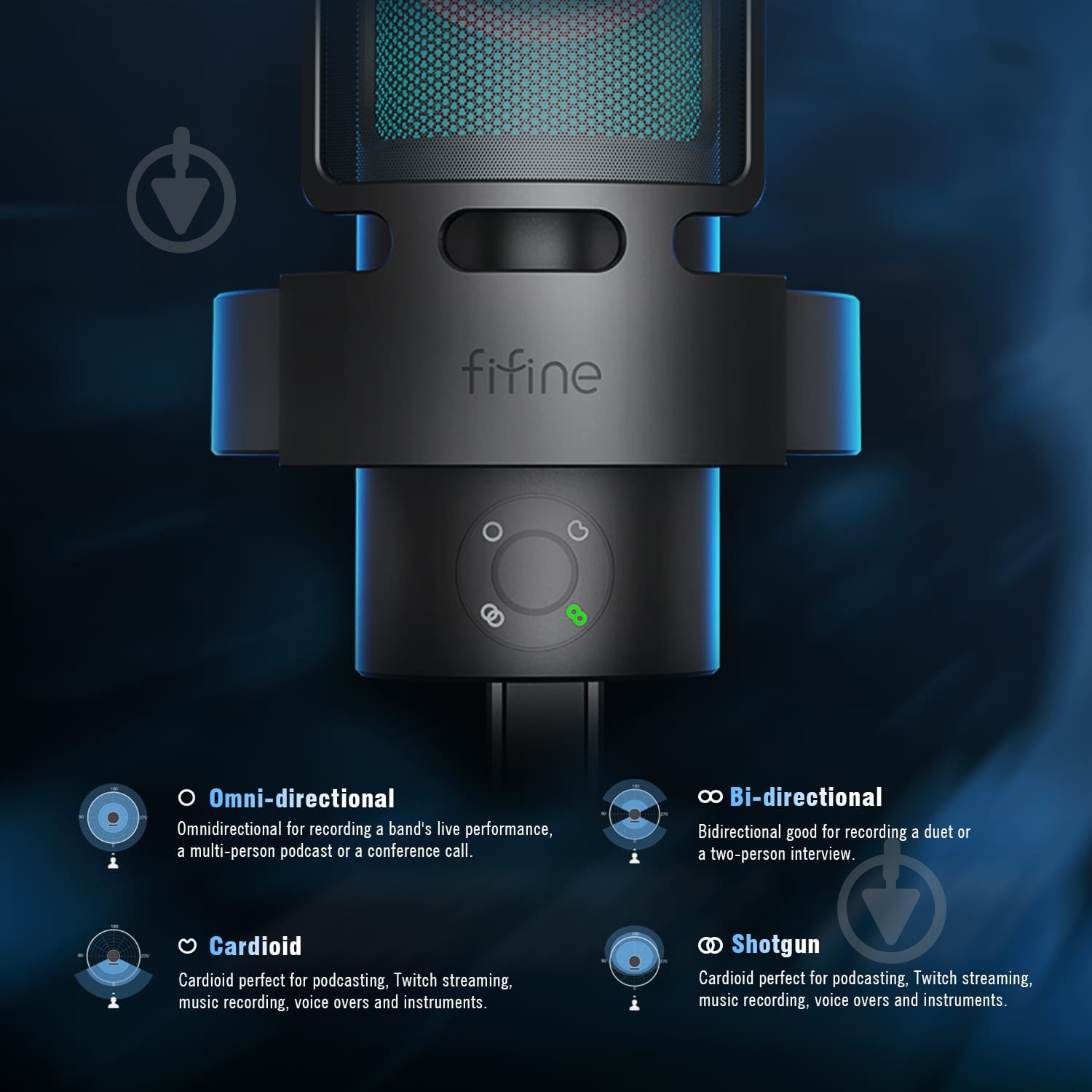 Микрофон FIFINE Ampliagame A8 Plus RGB (A8 PLUS) - фото 4