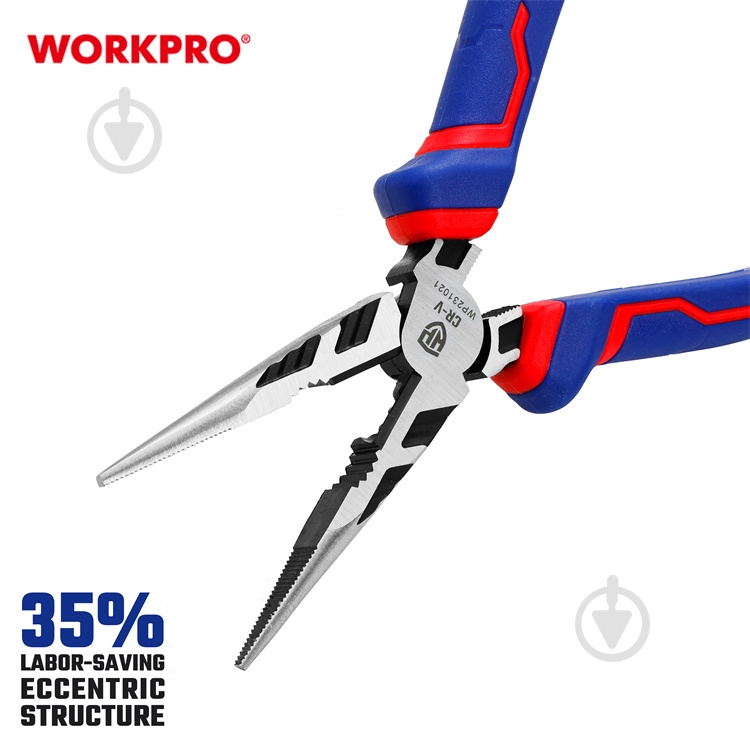 Довгогубці WORKPRO 160 мм CR-V PRO PLUS 1 шт. WP231020 - фото 5