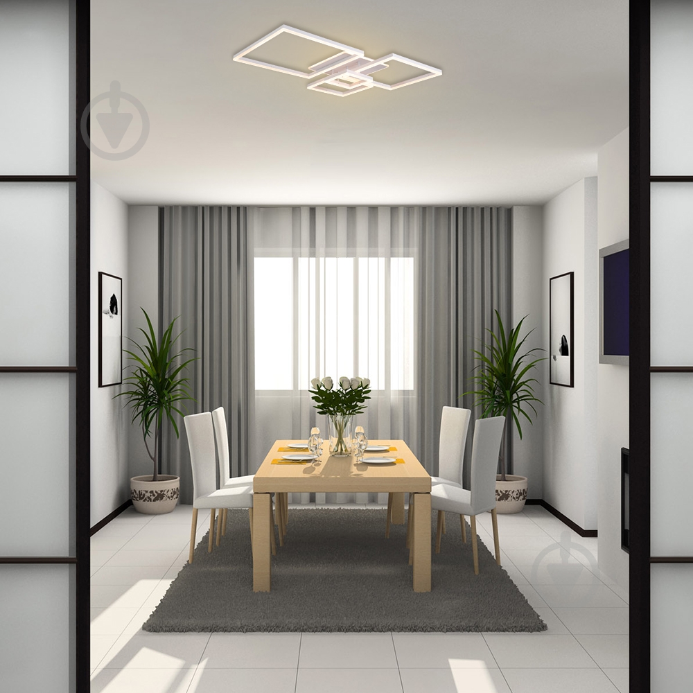 Світильник світлодіодний LightMaster CE2150 UNION квадрат з пультом 165 Вт білий - фото 5