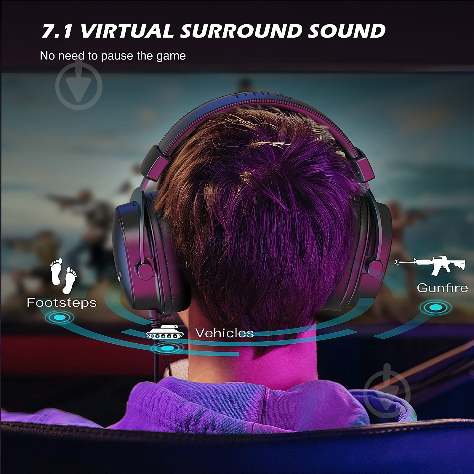 Гарнитура игровая FIFINE black (H9) - фото 9