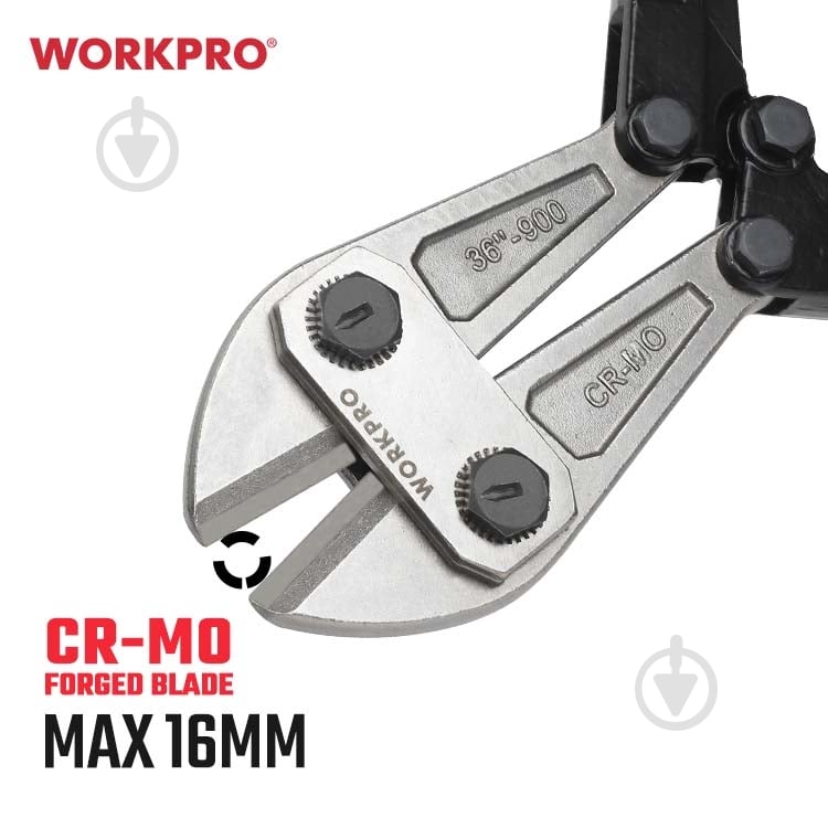 Болторез WORKPRO 900 мм CR-MO PRO 1 шт. WP216007 - фото 6