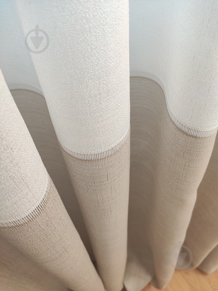 Тюль Плотная с мережкой 400x245 бежевый Декор-ін - фото 2 Тюль Плотная с мережкой 400x245 бежевый Декор-ін - фото 2