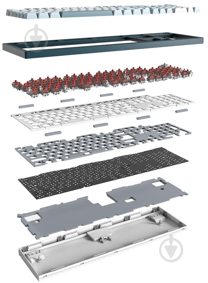 Клавиатура Montech Full size FR (MK105FR) grey - фото 2 Клавиатура Montech Full size FR (MK105FR) grey - фото 2