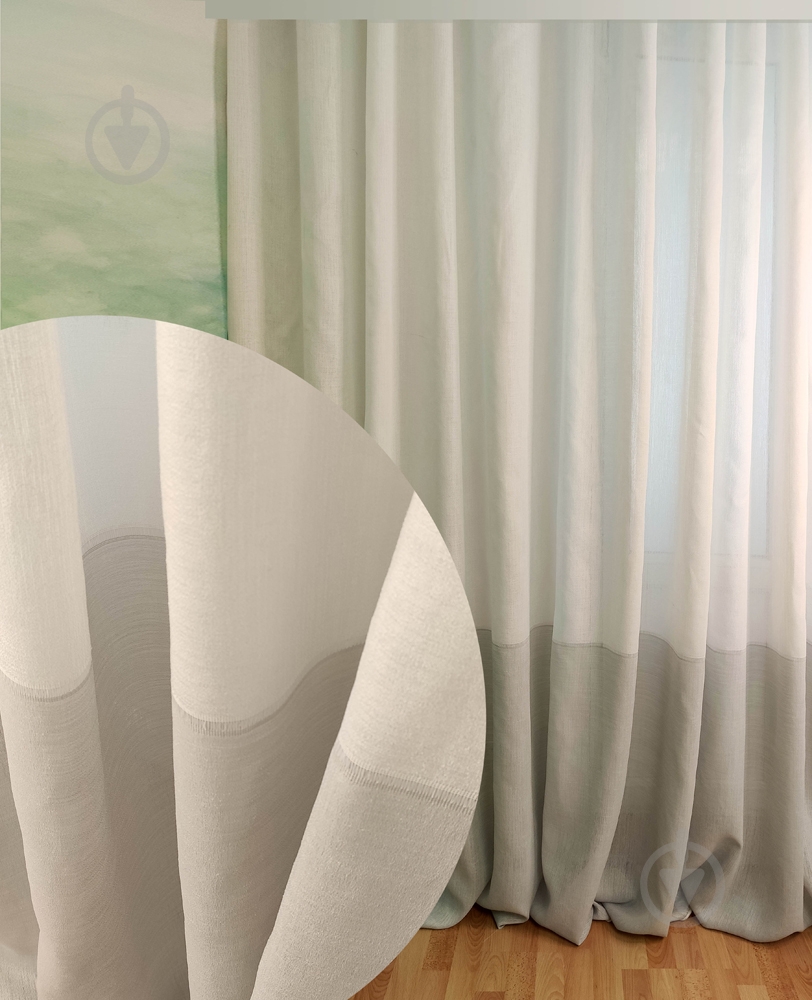 Тюль Плотная с мережкой 600x290 белый Декор-ін - фото 1