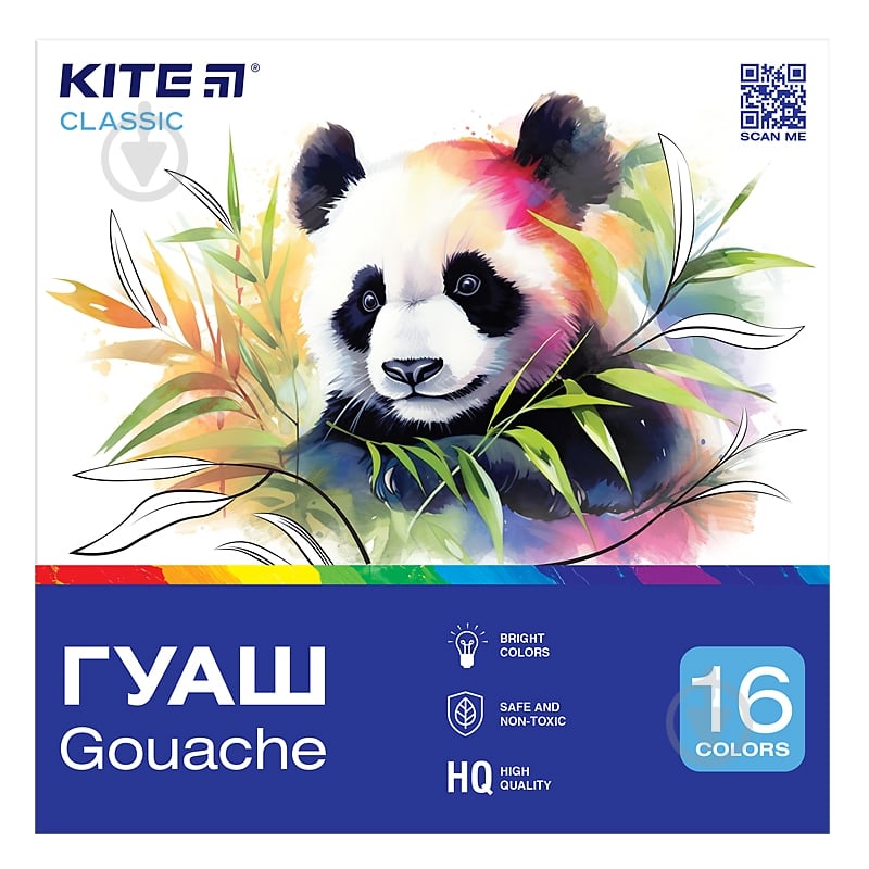 Краска гуашевая 16 цветов Classic 20 мл K-096 KITE - фото 1